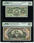 Bolivia Tesoreria de la Republica 50 Centavos 1902 Pick 91 PMG Choice About Unc 58 EPQ; Ecuador Banco Central del Ecuador 100 Sucres ND (1939-49) Pick...