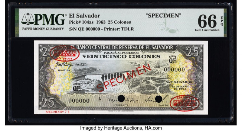 El Salvador Banco Central de Reserva de El Salvador 25 Colones 12.3.1963 Pick 10...