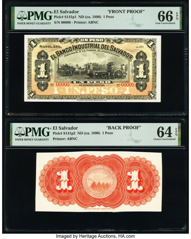 El Salvador Banco Industrial Del Salvador 1 Peso ND (ca.1890) Pick S141p1; S141p...