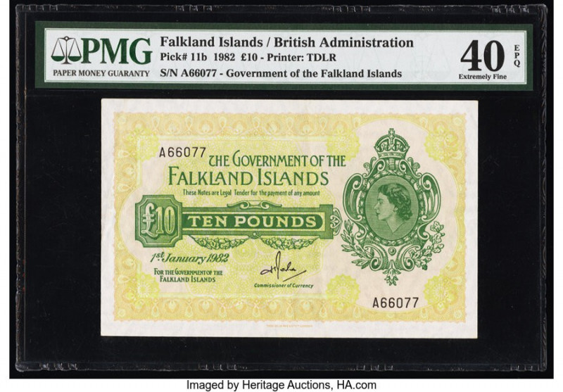 Falkland Islands Government of the Falkland Islands 10 Pounds 1.1.1982 Pick 11b ...