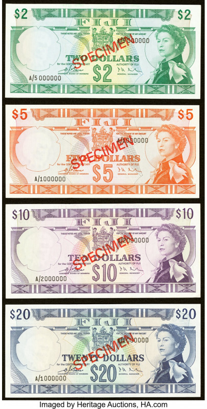Fiji 1974 Specimen Set of 4 Examples About Uncirculated-Crisp Uncirculated. Barn...