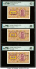 Katanga Banque Nationale du Katanga 10 Francs 15.12.1960 Pick 5a Three Consecutive Examples PMG Choice Extremely Fine 45 EPQ; Extremely Fine 40 (2). 
...