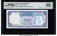 Kuwait Central Bank of Kuwait 5 Dinars 1968 Pick 9a PMG Gem Uncirculated 66 EPQ. 

HID09801242017

© 2022 Heritage Auctions | All Rights Reserved