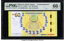 Malaysia Bank Negara 60 Ringgit 2017 Pick 57 Commemorative PMG Gem Uncirculated 66 EPQ. 

HID09801242017

© 2022 Heritage Auctions | All Rights Reserv...
