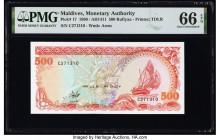 Maldives Monetary Authority 500 Rufiyaa 1990 / AH1411 Pick 17 PMG Gem Uncirculated 66 EPQ. 

HID09801242017

© 2022 Heritage Auctions | All Rights Res...