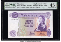 Mauritius Bank of Mauritius 50 Rupees ND (1967) Pick 33c* Replacement PMG Choice Extremely Fine 45 EPQ. 

HID09801242017

© 2022 Heritage Auctions | A...