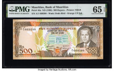 Mauritius Bank of Mauritius 500 Rupees ND (1988) Pick 40a PMG Gem Uncirculated 65 EPQ. 

HID09801242017

© 2022 Heritage Auctions | All Rights Reserve...