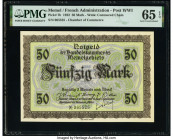 Memel Chamber of Commerce 50 Mark 22.2.1922 Pick 7b PMG Gem Uncirculated 65 EPQ. 

HID09801242017

© 2022 Heritage Auctions | All Rights Reserved