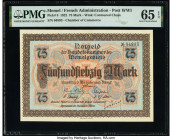 Memel Chamber of Commerce 75 Mark 22.2.1922 Pick 8 PMG Gem Uncirculated 65 EPQ. 

HID09801242017

© 2022 Heritage Auctions | All Rights Reserved