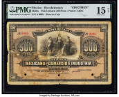 Mexico Revolutionary 500 Pesos ND Pick UNL PMG Choice Fine 15 Net. Three POCS and tape repairs are noted on this example. 

HID09801242017

© 2022 Her...