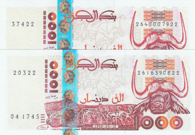 Algeria, 1.000 Dinars, 1998, UNC, p142b, (Total 2 banknotes)
Estimate: USD 20 -...