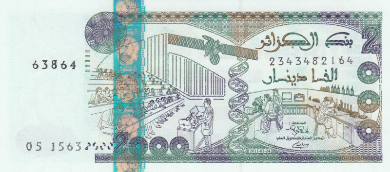Algeria, 2.000 Dinars, 2011, UNC, p144
Estimate: USD 20 - 40