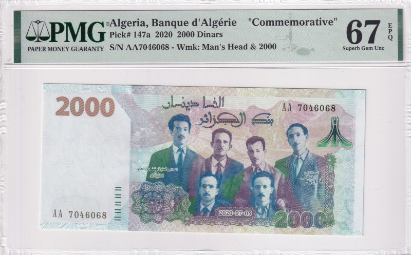 Algeria, 2.000 Dinars, 2020, UNC, p147a
PMG 67 EPQ, High Condition, Commemorati...