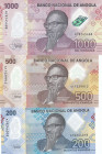 Angola, 200-500-1.000 Kwanzas, 2020, UNC, p160; p161; p162, (Total 3 banknotes)
Polymer
Estimate: USD 20 - 40