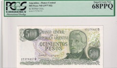 Argentina, 500 Pesos, 1977/1982, UNC, p303c
PCGS 68 PPQ, High Condition
Estimate: USD 25 - 50