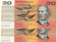 Australia, 20 Dollars, 1974/1994, UNC, p46c, (Total 2 banknotes)
Reserve Bank of Australia
Estimate: USD 200 - 400