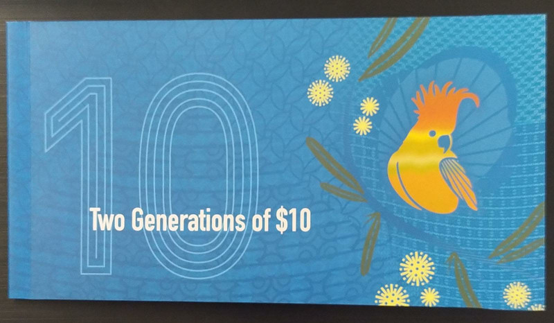 Australia, 10 Dollars, 2015/2017, UNC, p58; p63, FOLDER
(Total 2 banknotes), Po...