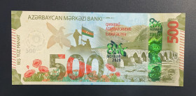Azerbaijan, 500 Manat, 2021, UNC, p45
Commemorative banknote, Liberation of Karabakh
Estimate: USD 500 - 1000