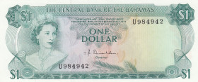 Bahamas, 1 Dollar, 1974, AUNC, p35a
Queen Elizabeth II. Potrait
Estimate: USD 20 - 40