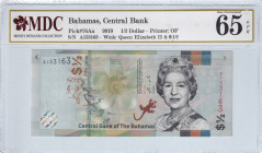 Bahamas, 1/2 Dollar, 2019, UNC, p76Aa
MDC 65 GPQ, Queen Elizabeth II. Potrait
Estimate: USD 20 - 40