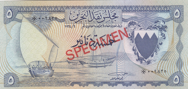 Bahrain, 5 Dinars, 1978, UNC, pCS1, SPECIMEN
Collector Series
Estimate: USD 25...