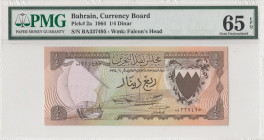 Bahrain, 1/4 Dinar, 1964, UNC, p2a
PMG 65 EPQ
Estimate: USD 300 - 600