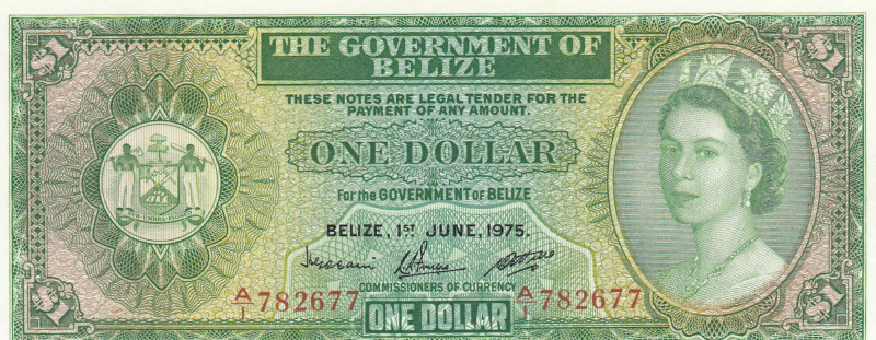 Belize, 1 Dollar, 1975, UNC, p33b
Queen Elizabeth II. Potrait
Estimate: USD 10...