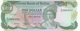 Belize, 1 Dollar, 1987, UNC, p46c
Queen Elizabeth II. Potrait
Estimate: USD 30 - 60