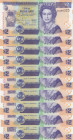 Belize, 2 Dollars, 2017, UNC, p66f, (Total 10 consecutive banknotes)
Queen Elizabeth II. Potrait
Estimate: USD 50 - 100