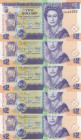 Belize, 2 Dollars, 2017, UNC, p66f, (Total 10 consecutive banknotes)
Queen Elizabeth II. Potrait
Estimate: USD 25 - 50