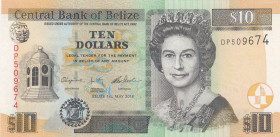 Belize, 10 Dollars, 2016, UNC, p68e
Queen Elizabeth II. Potrait
Estimate: USD 20 - 40