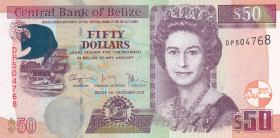 Belize, 50 Dollars, 2016, UNC, p70f
Queen Elizabeth II. Potrait
Estimate: USD 50 - 100