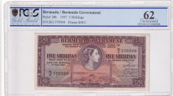 Bermuda, 5 Shillings, 1957, UNC, p18b
PCGS 62, Queen Elizabeth II. Potrait
Estimate: USD 200 - 400