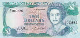Bermuda, 2 Dollars, 1988, UNC, p34a
Queen Elizabeth II. Potrait
Estimate: USD 20 - 40
