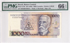 Brazil, 1.000 Cruzados, 1988, UNC, p213b
PMG 66 EPQ
Estimate: USD 25 - 50