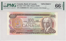 Canada, 100 Dollars, 1975, UNC, p91s, SPECIMEN
PMG 66 EPQ
Estimate: USD 1000 - 2000