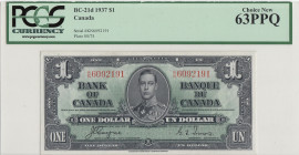Canada, 1 Dollar, 1937, UNC, p58e
PCGS 63 PPQ
Estimate: USD 75 - 150