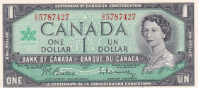 Canada, 1 Dollar, 1967, UNC, p84b
Queen Elizabeth II Portrait, Commemorative Banknote
Estimate: USD 20 - 40
