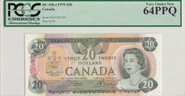 Canada, 20 Dollars, 1979, UNC, p93b
PCGS 64 PPQ, Queen Elizabeth II. Potrait
Estimate: USD 50 - 100