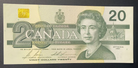 Canada, 20 Dollars, 1991, UNC, p97b
Queen Elizabeth II. Potrait, Corner fold
Estimate: USD 30 - 60