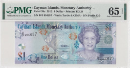 Cayman Islands, 1 Dollar, 2010, UNC, p38c
PMG 65 EPQ, Queen Elizabeth II. Potrait
Estimate: USD 25 - 50