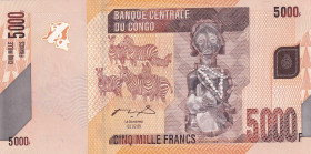 Congo Democratic Republic, 5.000 Francs, 2005, UNC, p102a, ERROR
Serial number not printed
Estimate: USD 20 - 40