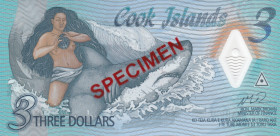 Cook Islands, 3 Dollars, 2021, UNC, p11s
Estimate: USD 25 - 50