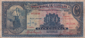 Costa Rica, 100 Colones, 1939, FINE, p194a
Estimate: USD 300 - 600