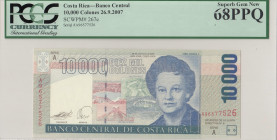 Costa Rica, 10.000 Colones, 2007, UNC, p267e
PCGS 68 PPQ, High Condition
Estimate: USD 100 - 200