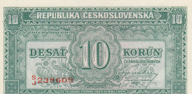 Czechoslovakia, 10 Korun, 1945, UNC, p60
Estimate: USD 20 - 40