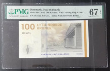 Denmark, 100 Kroner, 2015, UNC, p66d
PMG 67 EPQ, High condition 
Estimate: USD 40 - 80