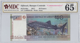 Djibouti, 40 Francs, 2017, UNC, p46a
MDC 65 GPQ
Estimate: USD 20 - 40