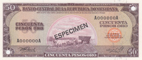 Dominican Republic, 50 Pesos Oro, 1976, UNC, p112s, SPECIMEN
Estimate: USD 20 - 40