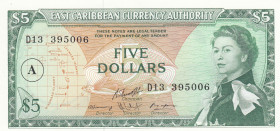 East Caribbean States, 5 Dollars, 1965, UNC, p14i
Queen Elizabeth II. Potrait
Estimate: USD 75 - 150